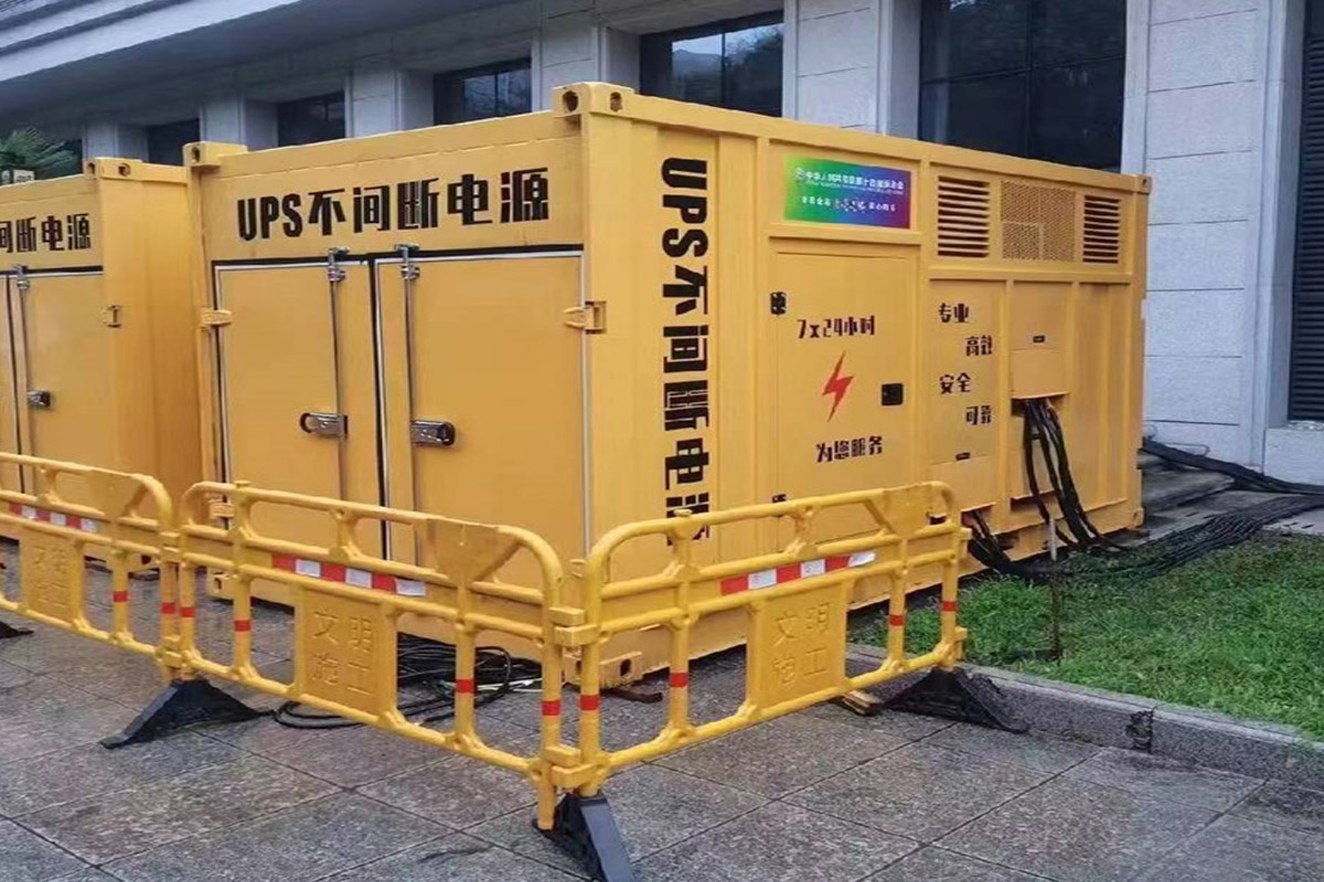 江永发电机租赁施工现场