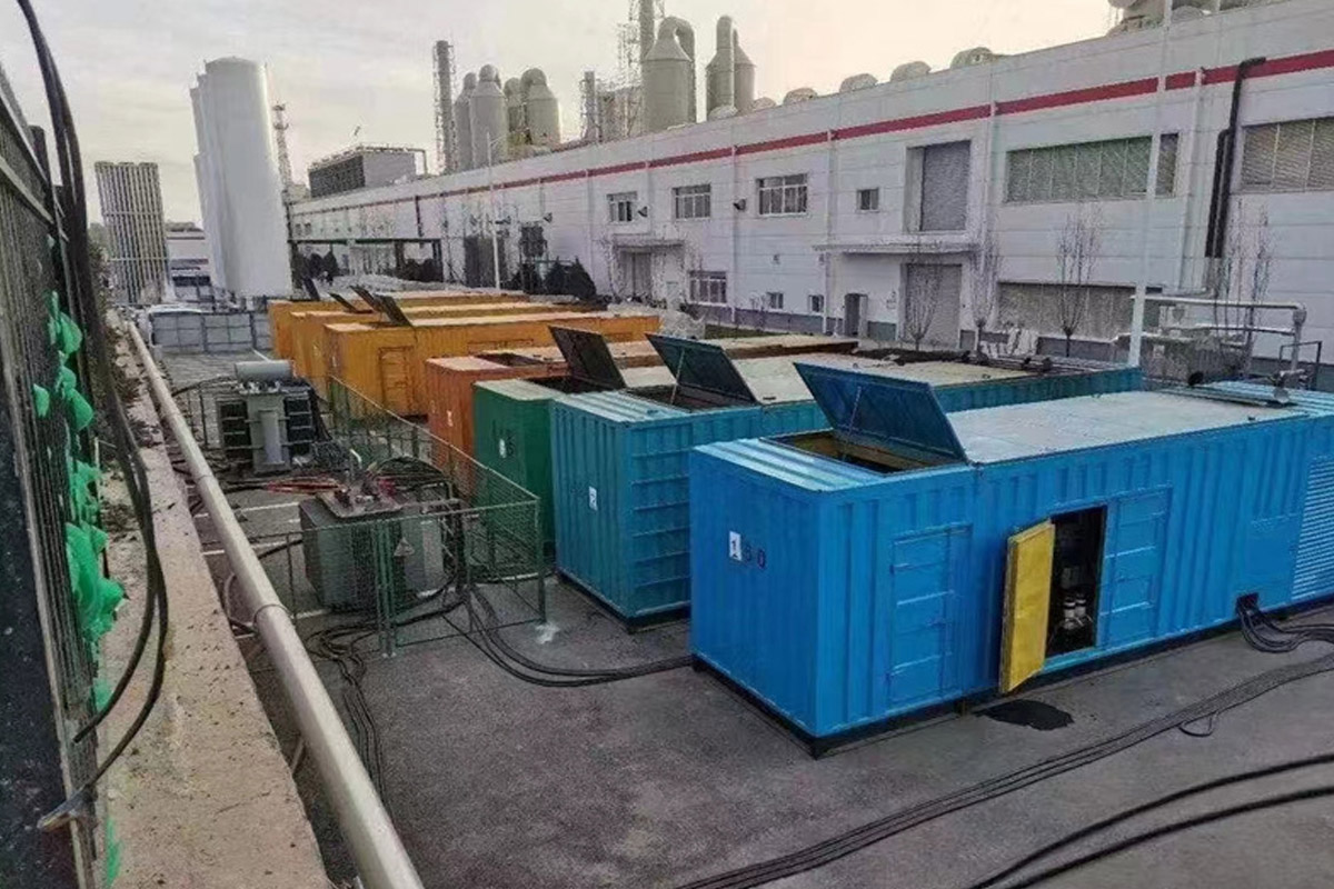 江永发电机租赁施工现场